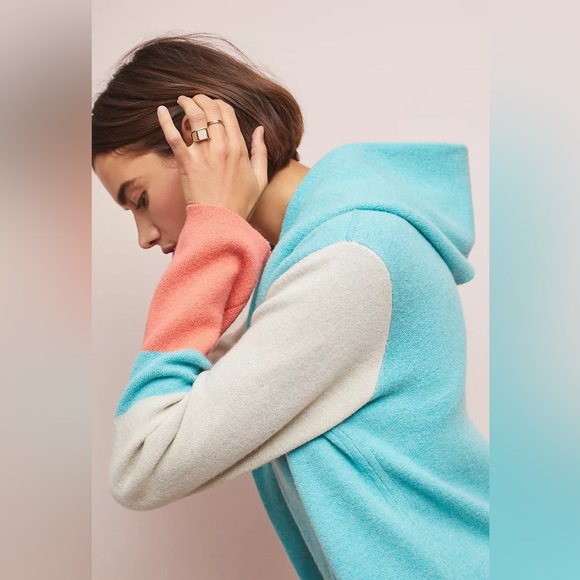 Anthropologie Field Flower Alpine Colorblock Sweater Coat Cardigan - Picture 3 of 8